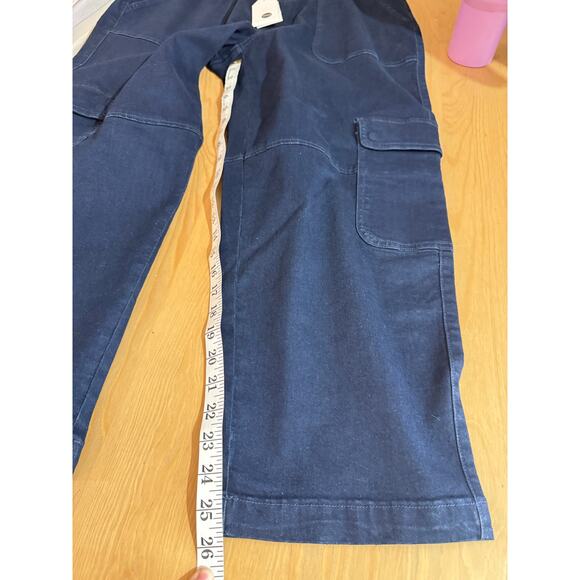 NWT Universal Standard Cargo Pants Blue Twill Navy Wide Leg 14/16 - Picture 7 of 7